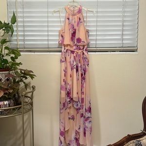 Beautiful pink and purple floral dress